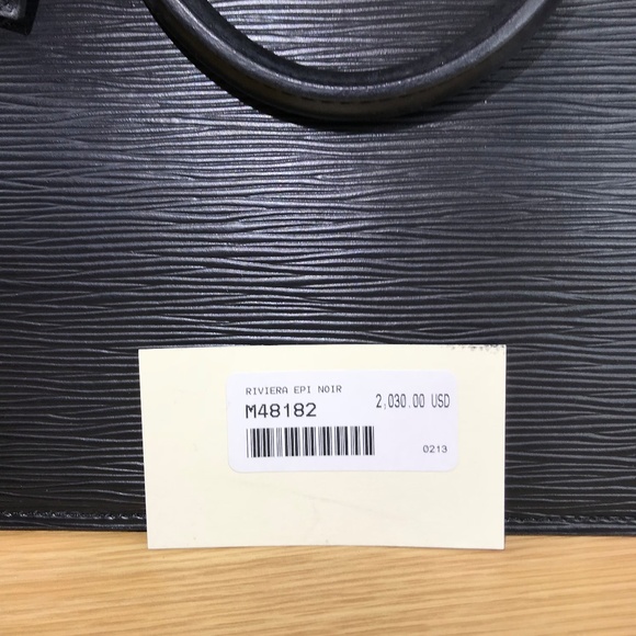 Auth LOUIS VUITTON EPI Noir Riviera Handbag - Picture 2 of 8